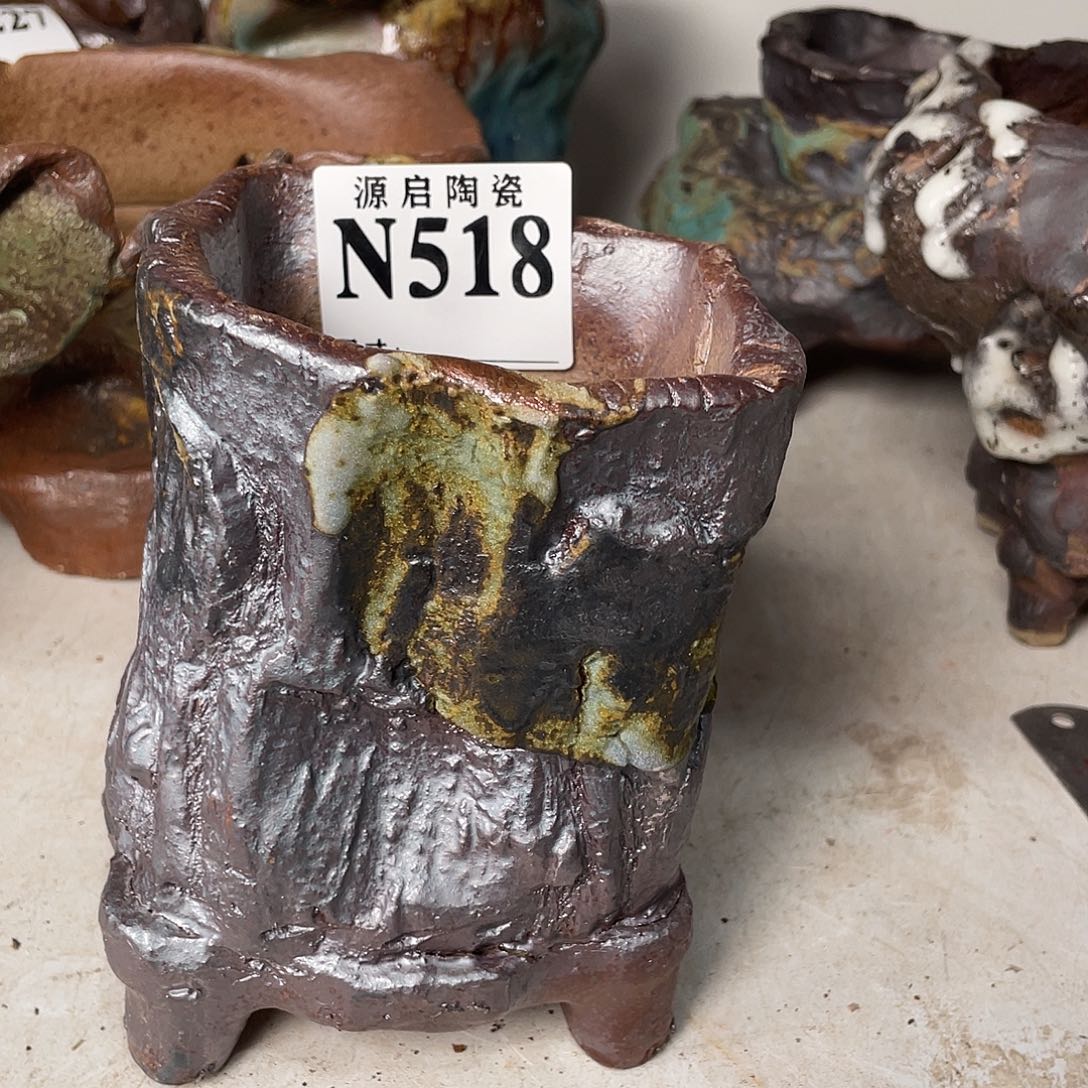 紫砂花盆景德镇陶瓷花盆518