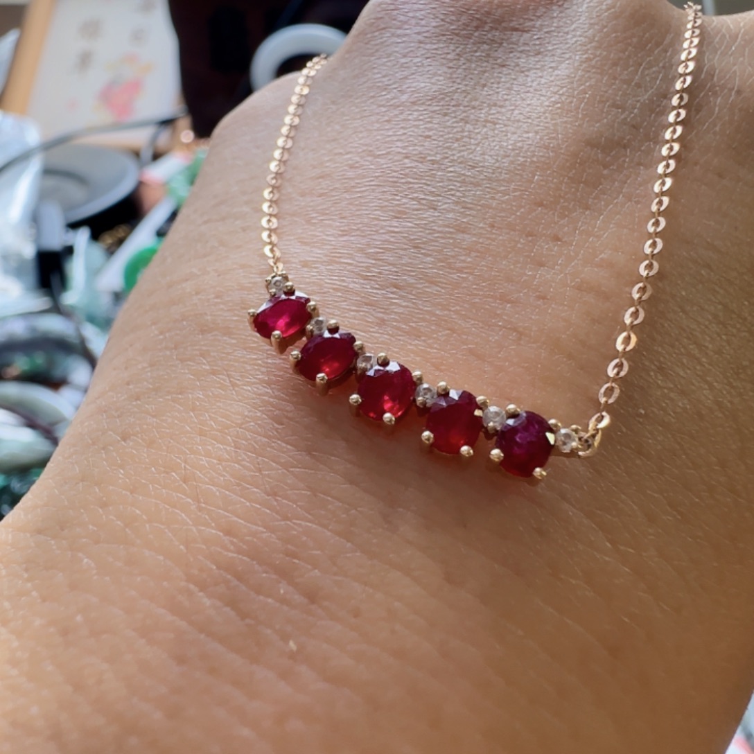 戒指红宝石18K金镶嵌红宝石1580