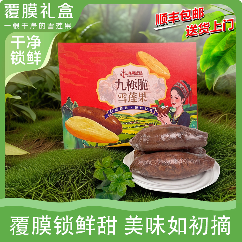 【顺丰包邮】覆膜版中秋礼盒[一根干净的雪莲果]云南天山黄心雪莲果