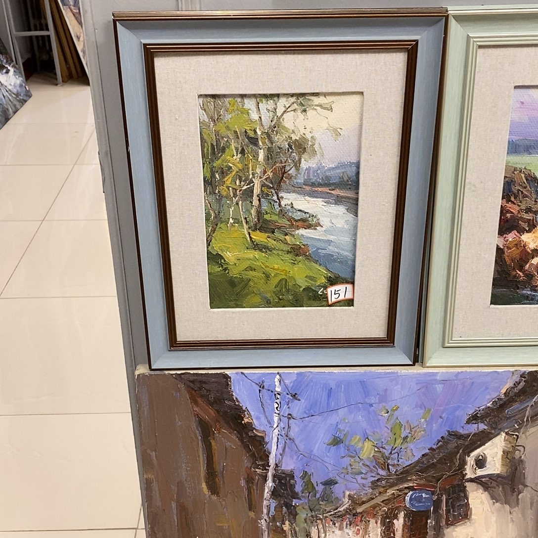 油画带外框外径尺寸47x37cm
