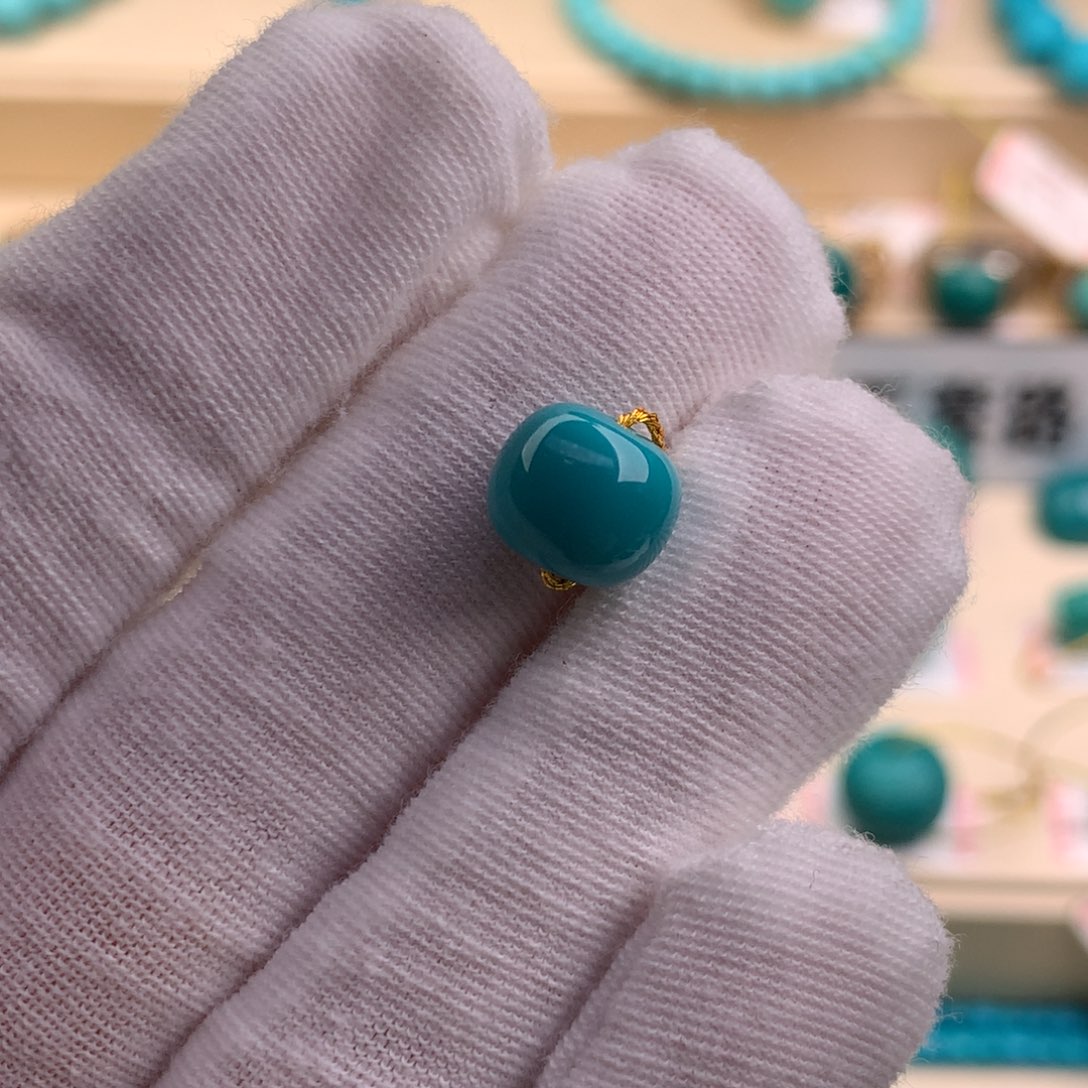 绿松石珠宝奇石未镶嵌9.5×8.1