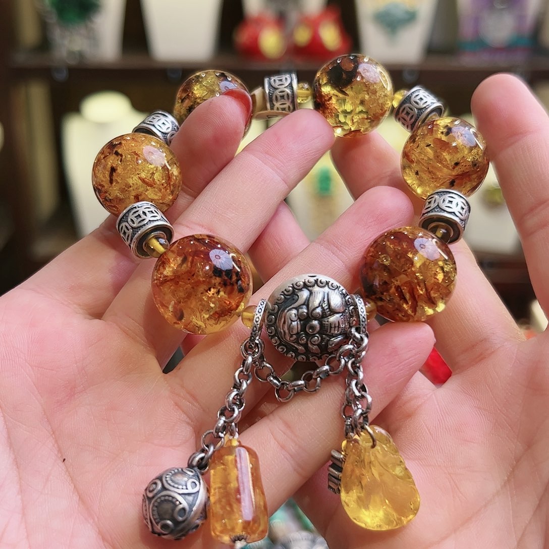 琥珀手链未镶嵌手链