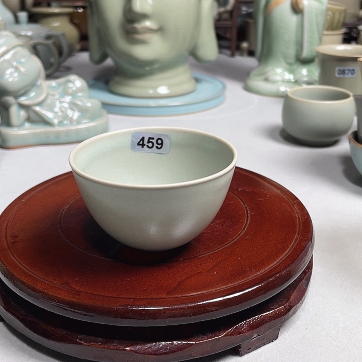 原矿釉柴烧汝瓷小碗杯