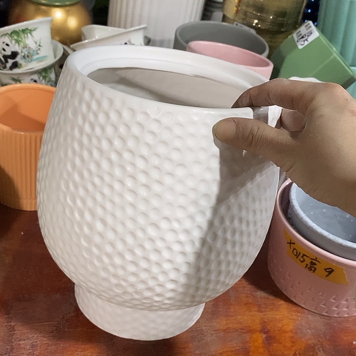 摆件陶陶盆有孔 瑕疵介意勿拍