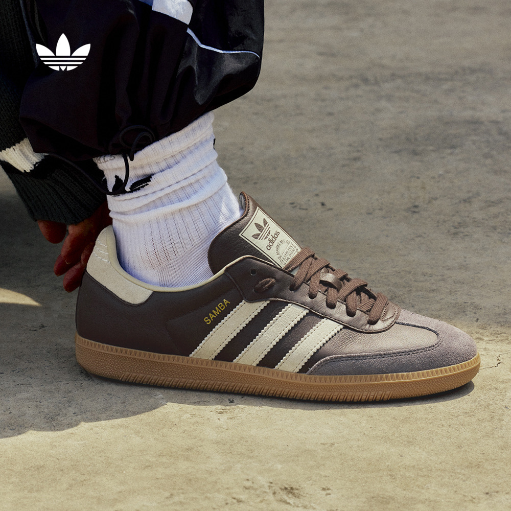 阿迪达斯三叶草「T头鞋」SAMBA OG经典板鞋德训鞋男女款 ID1481