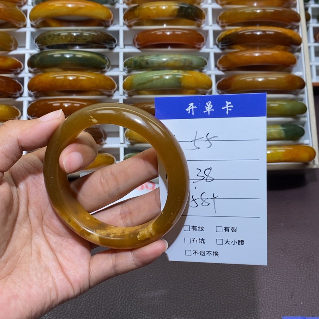 蛇纹石玉未镶嵌手镯毛***8