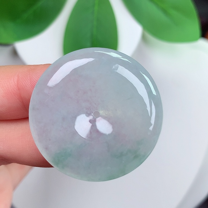 颈饰未镶嵌翡翠平安扣 32.3x5.4mm