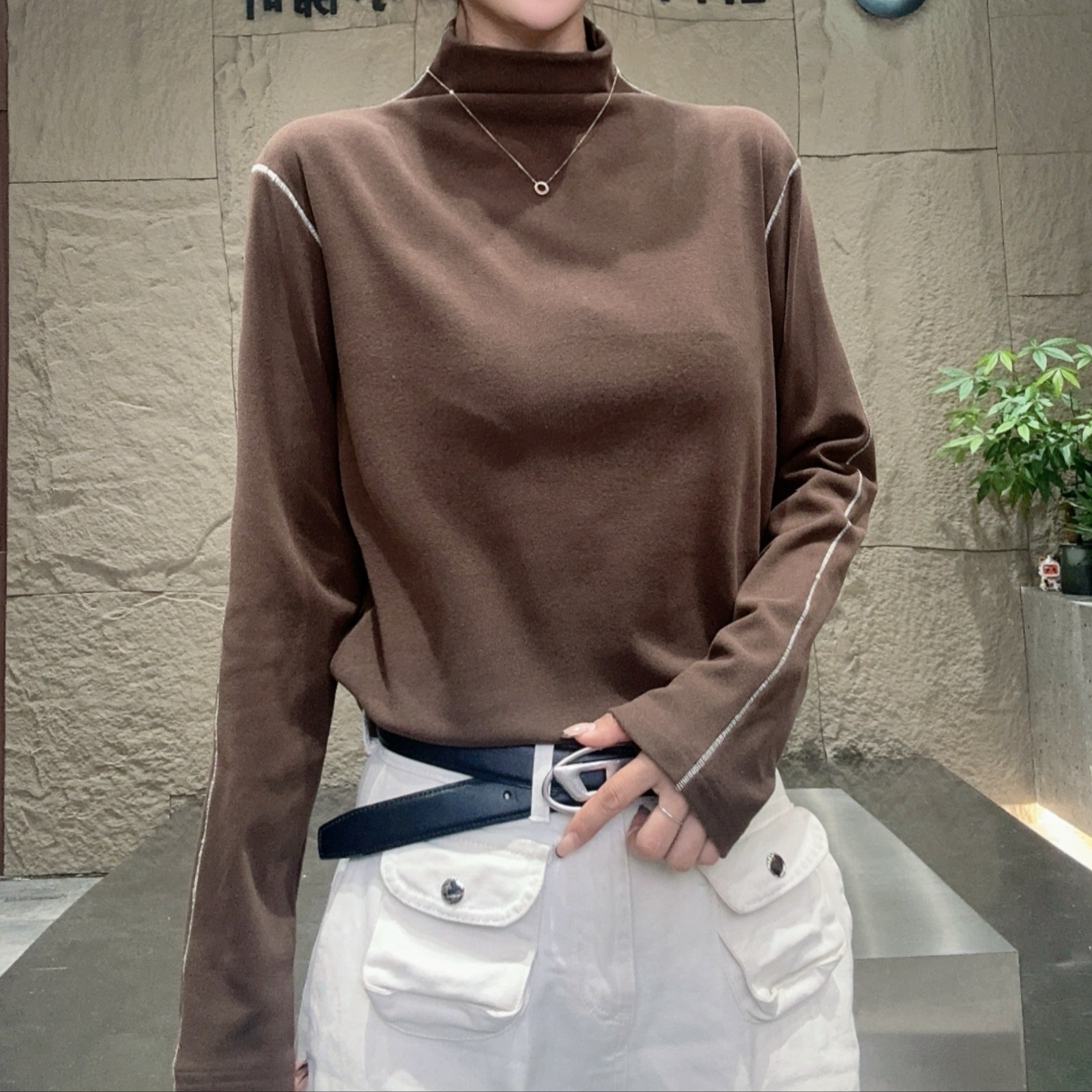 柏荣-55.9-601-6200号带码数休闲经典百搭时尚女卫衣