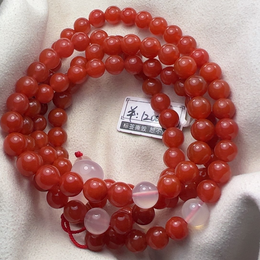 桐***哥南红玛瑙未镶嵌手串