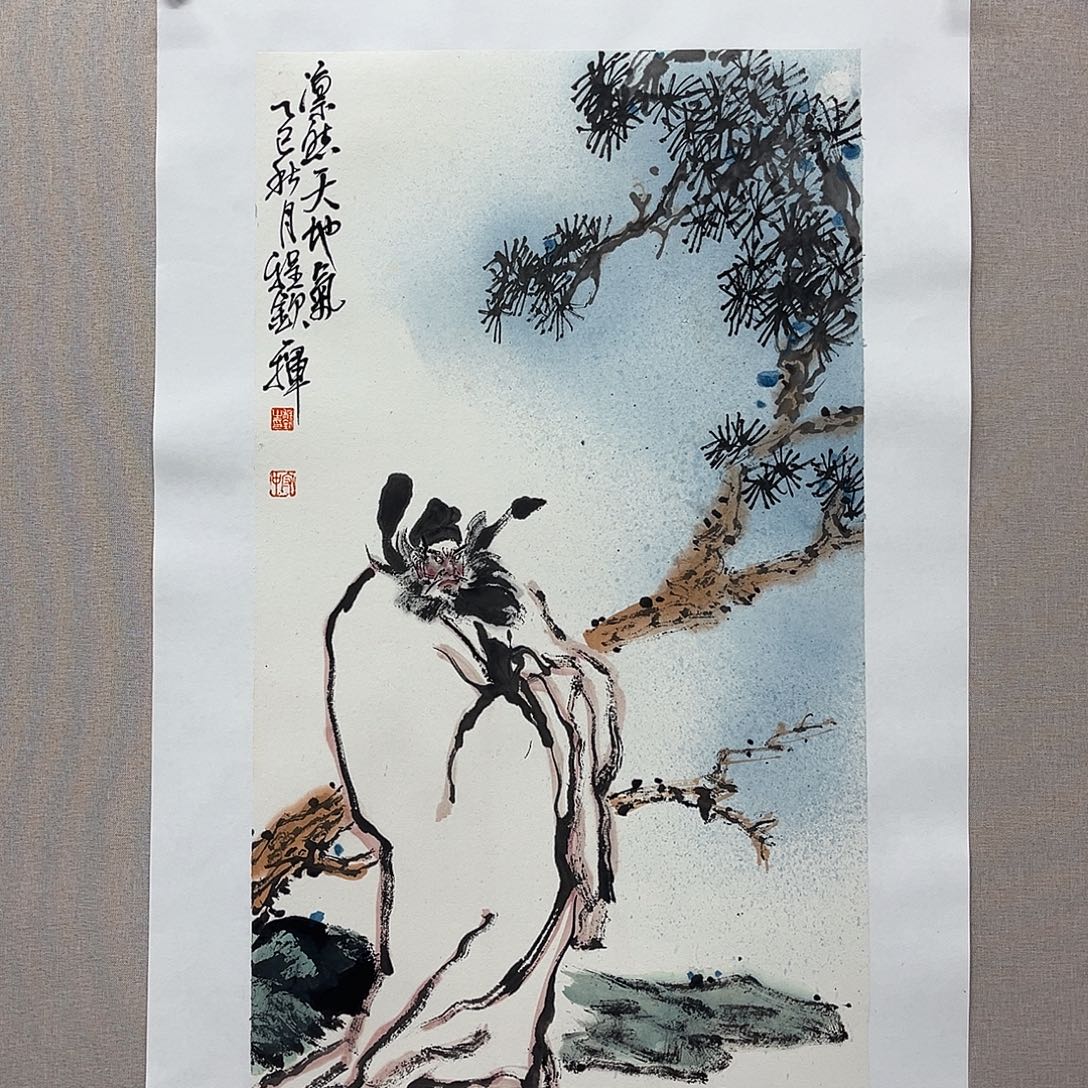 国画艺术家真人手绘