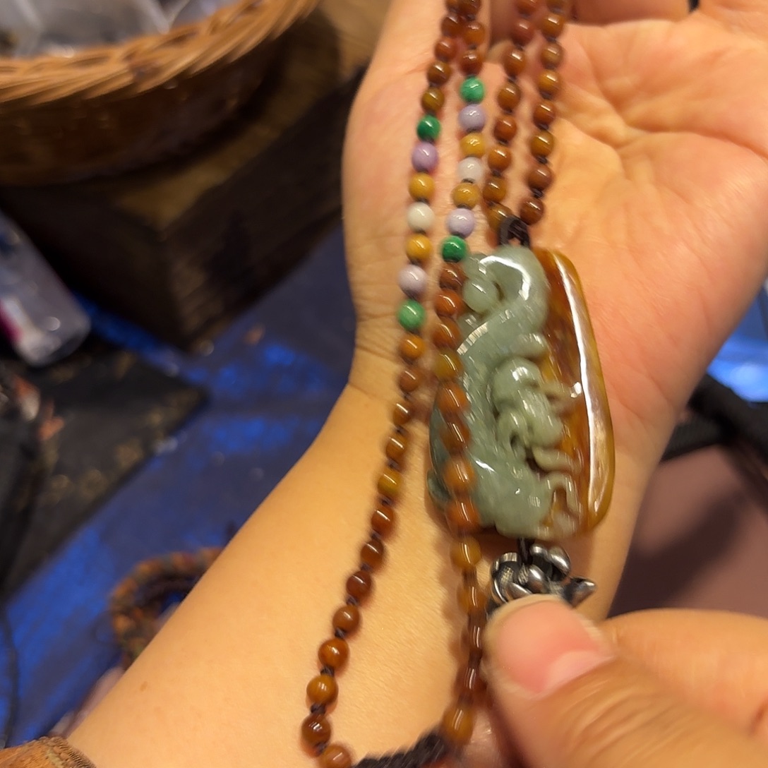 翡翠未镶嵌颈饰原创