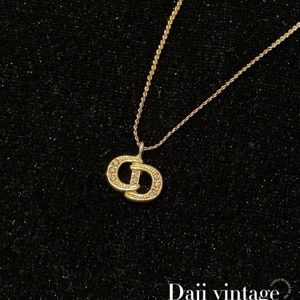95新 DIOR/迪奥 大吉中古3/Dior迪奥cd子母8钻项链