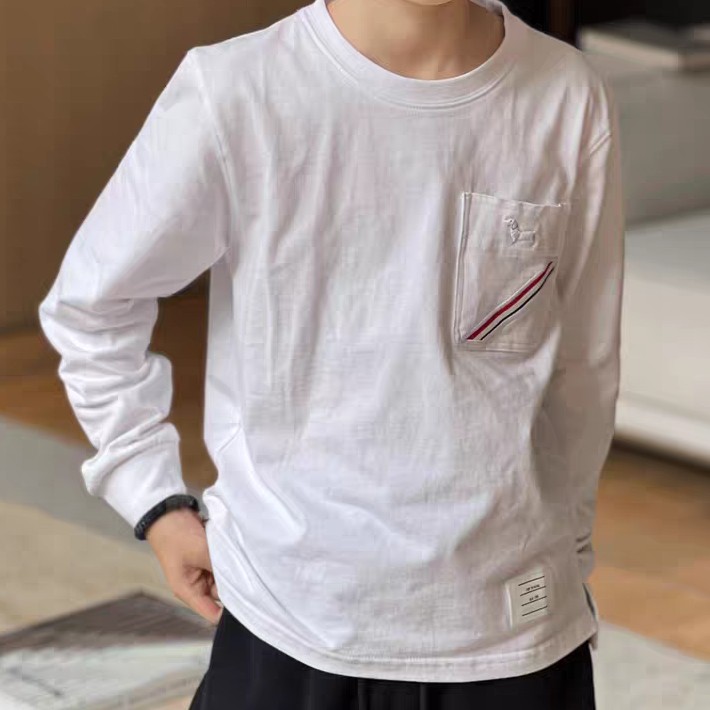 Mu2 儿童四道杠刺绣小狗大童长袖T恤