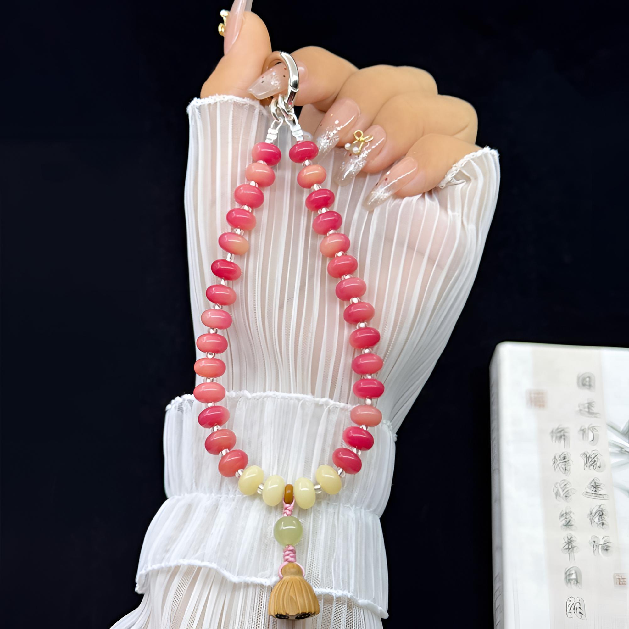 手机链菩提手工创意通用短款个性防丢时尚女款网红编织长款挂脖