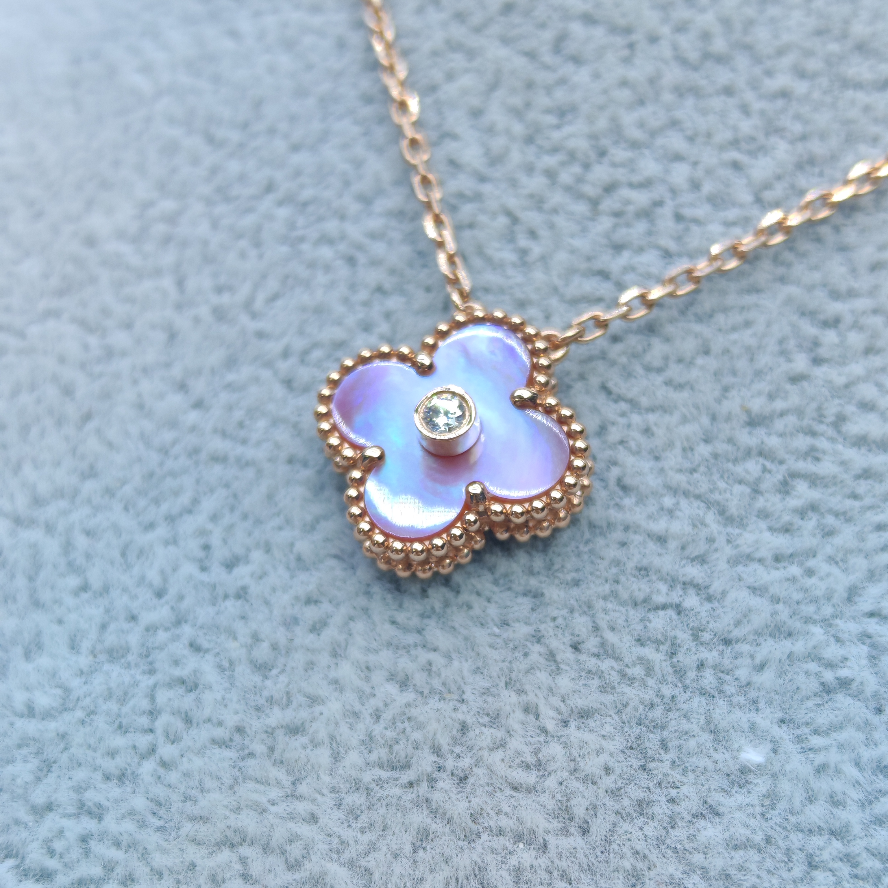 活动专属链接 18k金 玫瑰金 25年圣诞限定款1钻项链