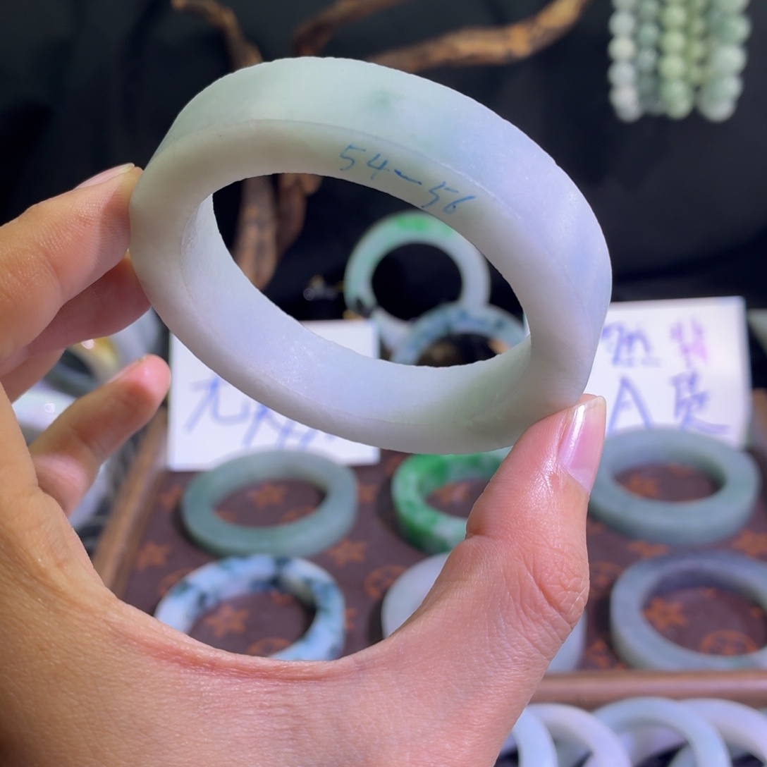 定制翡翠未镶嵌天然纹理随机，追求完美者慎拍