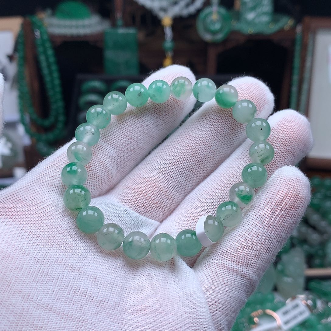 石英质玉手串未镶嵌博****店卡8.2