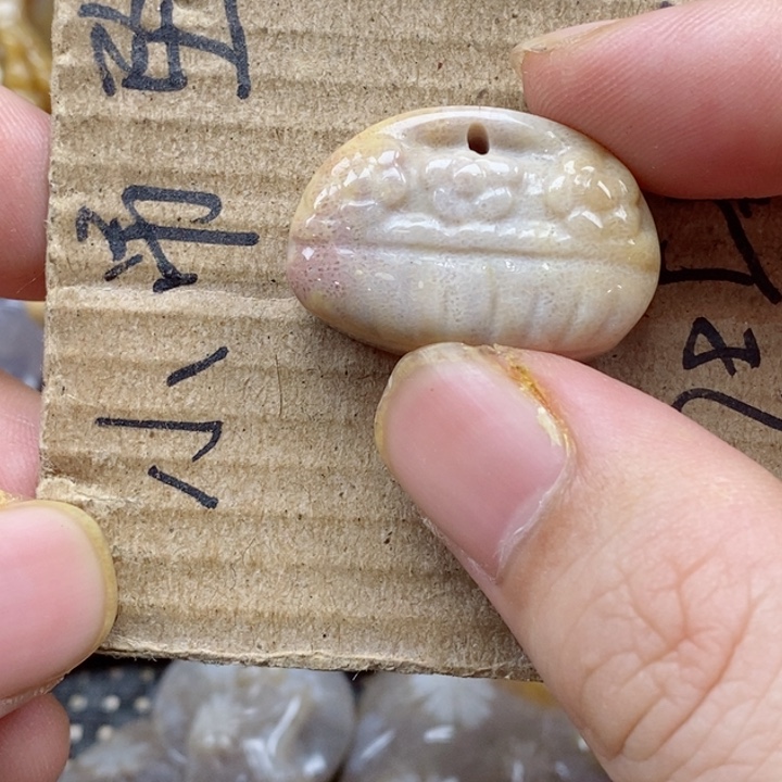 颈饰未镶嵌硅化珊瑚（珊瑚玉）林*