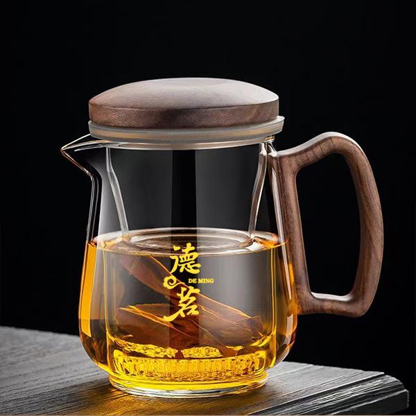 茶水分离玻璃杯透明过滤双层