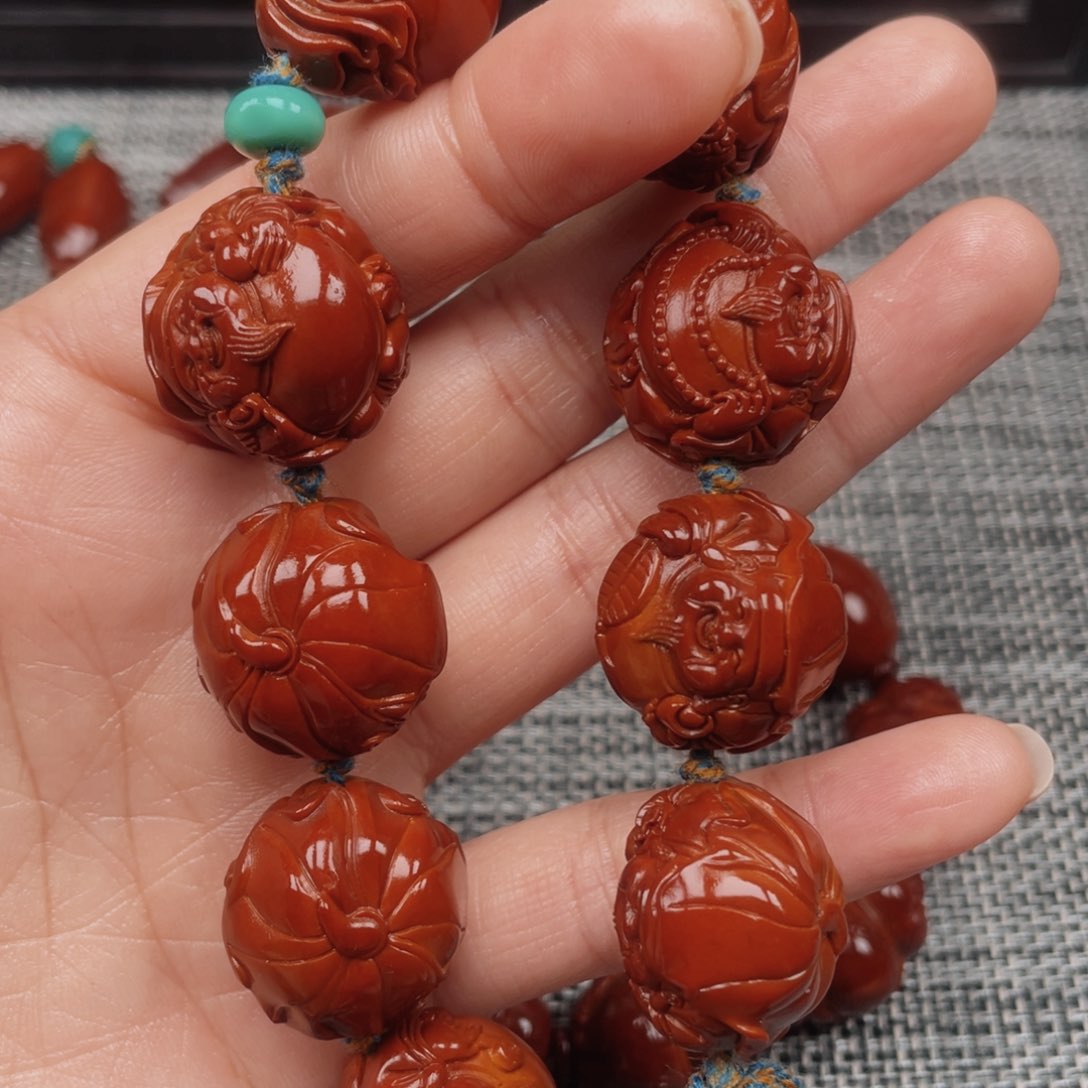 手串/手链橄榄核韩*三财神22