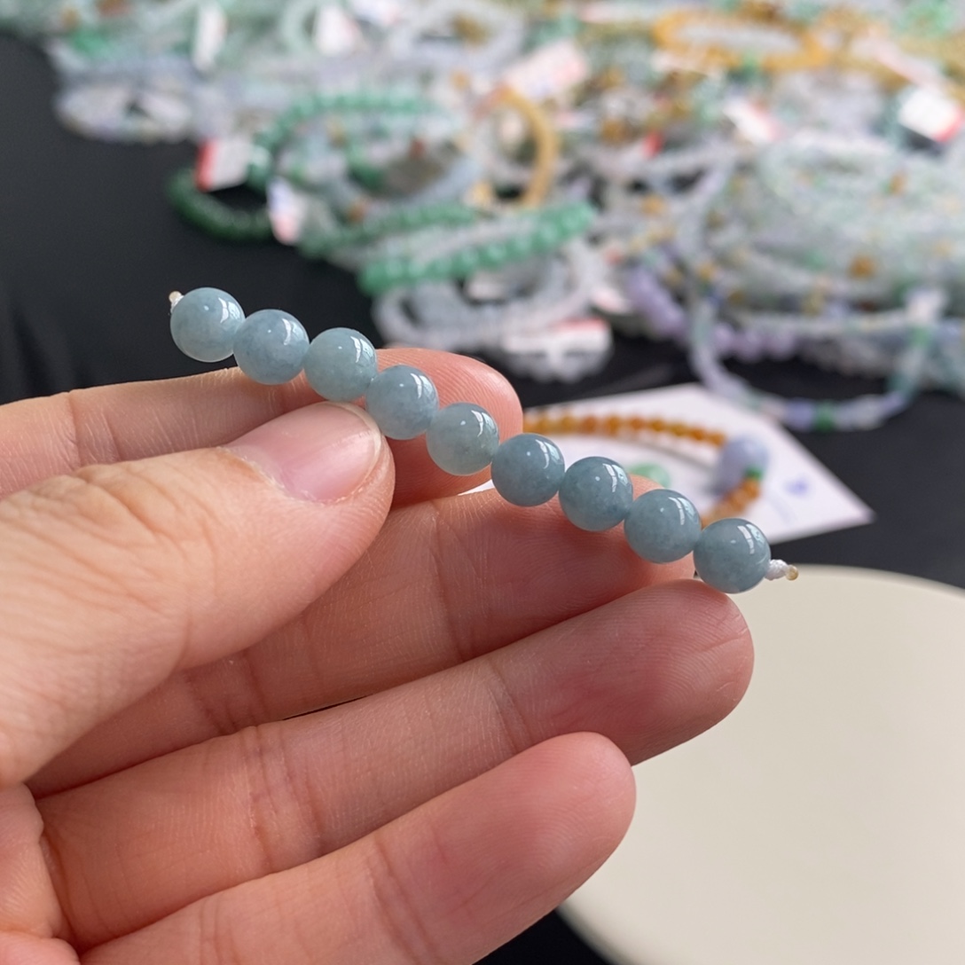 翡翠未镶嵌手链卡5.5