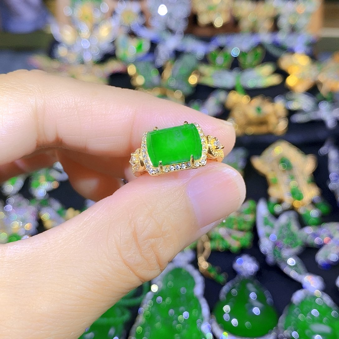 吊坠(不含链)银S925镶嵌翡翠