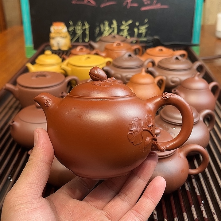 紫砂茶壶原矿朱泥花器