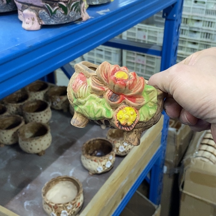 陶瓷花盆单场满9.9发9*8*6