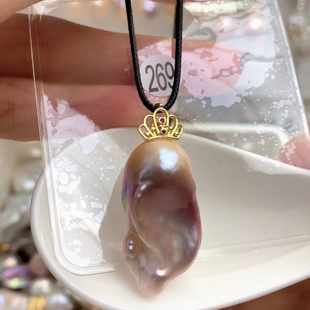 淡水珍珠银S925镶嵌颈饰