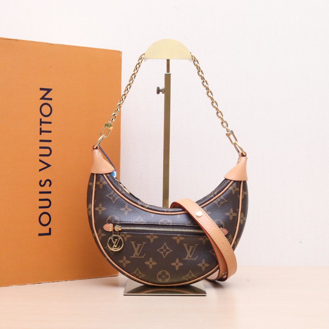 95新 LouisVuitton/路易威登 豌豆单肩包 PVC金扣芯片 P205843165