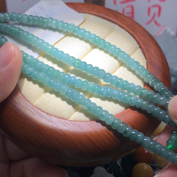 翡翠颈饰未镶嵌保真天然A货翡翠
