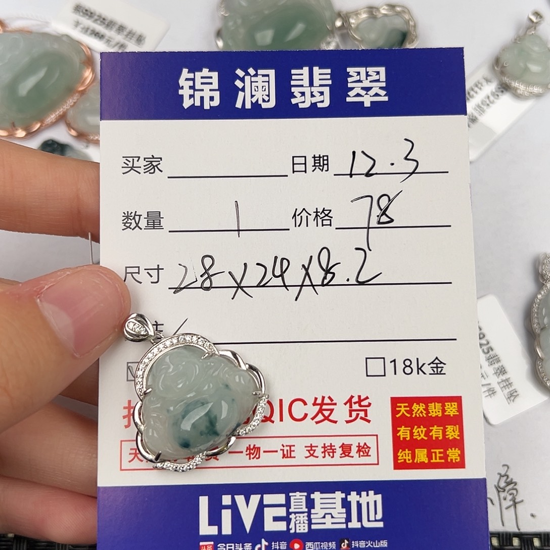 翡翠银S925镶嵌颈饰