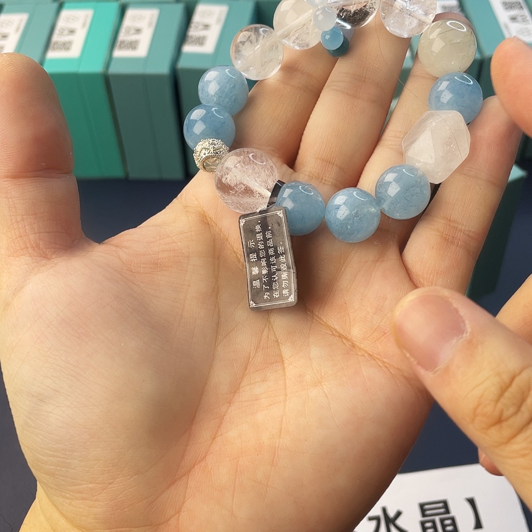 水晶银S925镶嵌手链