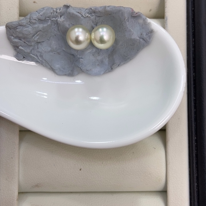 未镶嵌海水珍珠裸珠Akoya 7-8mm对珠福利珠不退不换玉