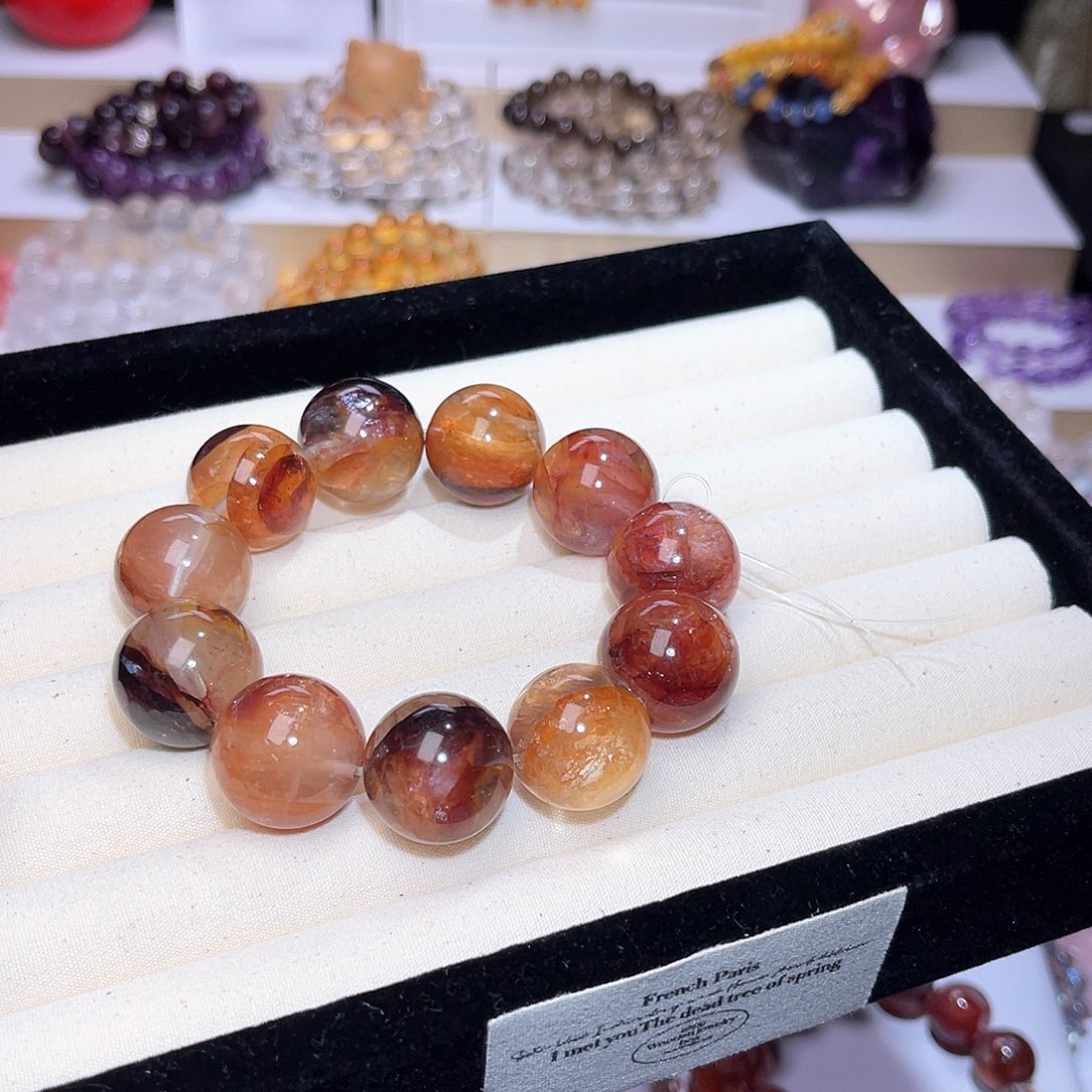 水晶手串未镶嵌丛**奶天然水晶21mm