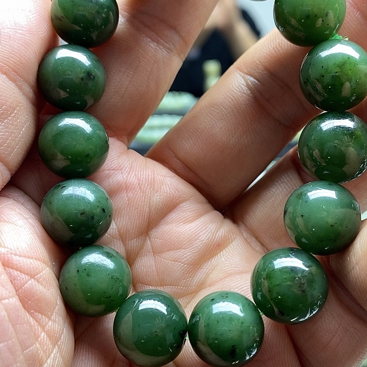 【闪购商品】和田玉手链未镶嵌碧玉猕猴桃14