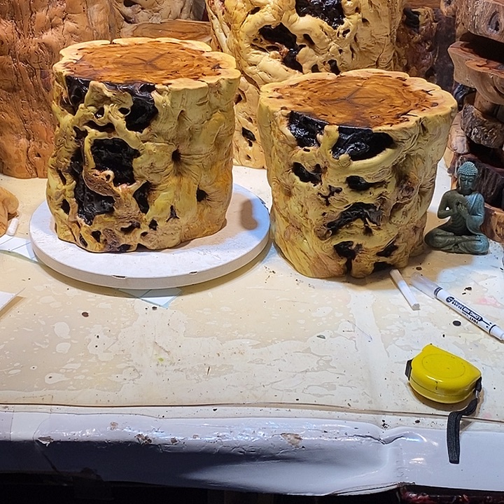 木雷击老枣木墩子底座