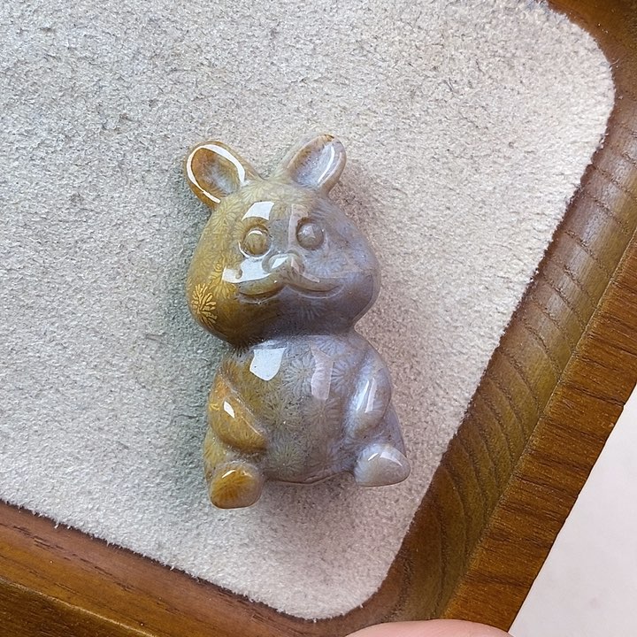 硅化玉吊坠(不含链)未镶嵌