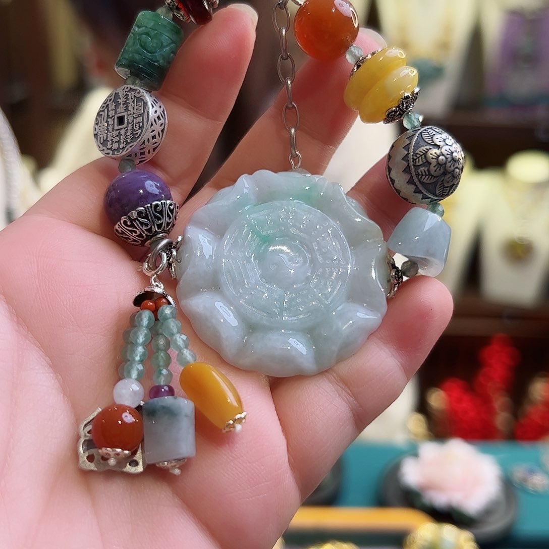 翡翠手链未镶嵌古风