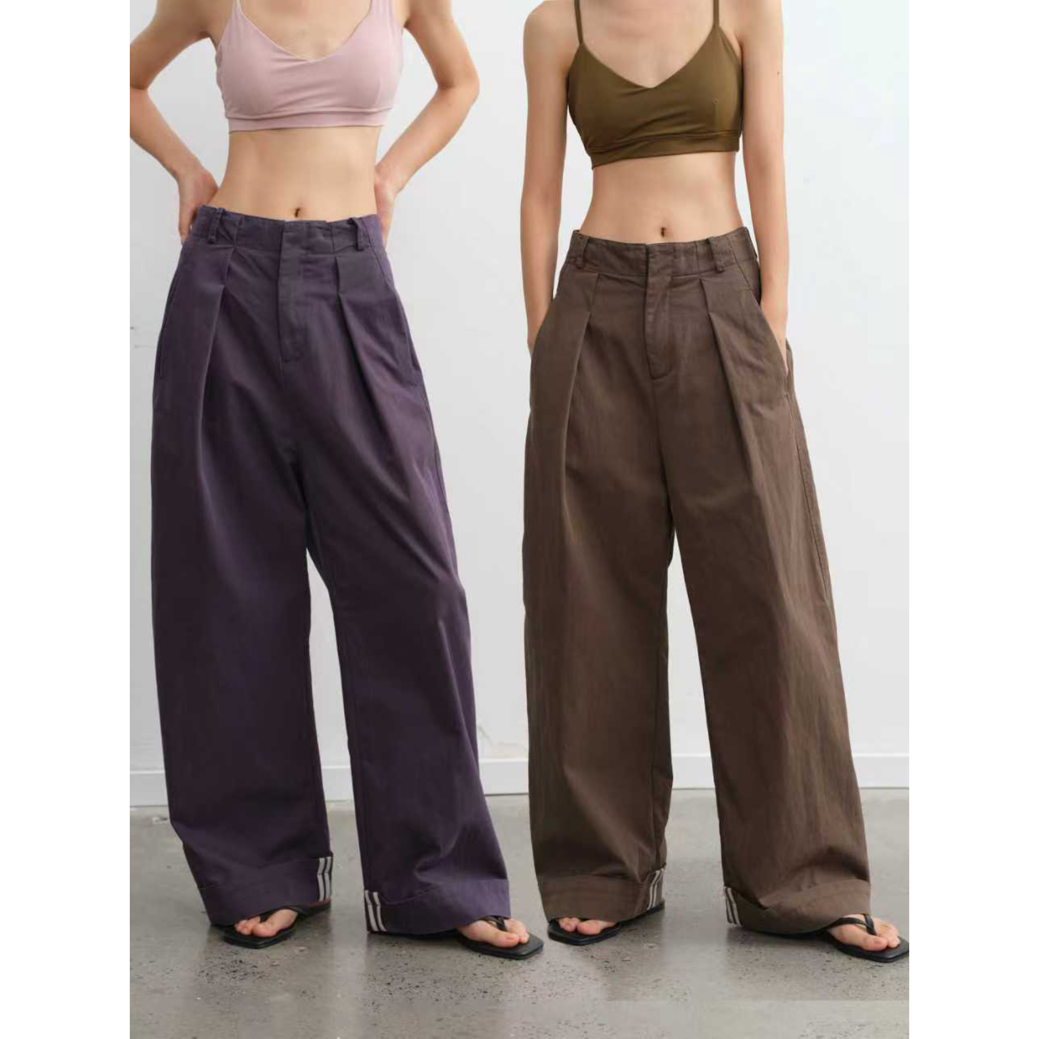 LINY LIBERTY 25AW 复古设计感直筒宽松慵懒休闲裤E16259069