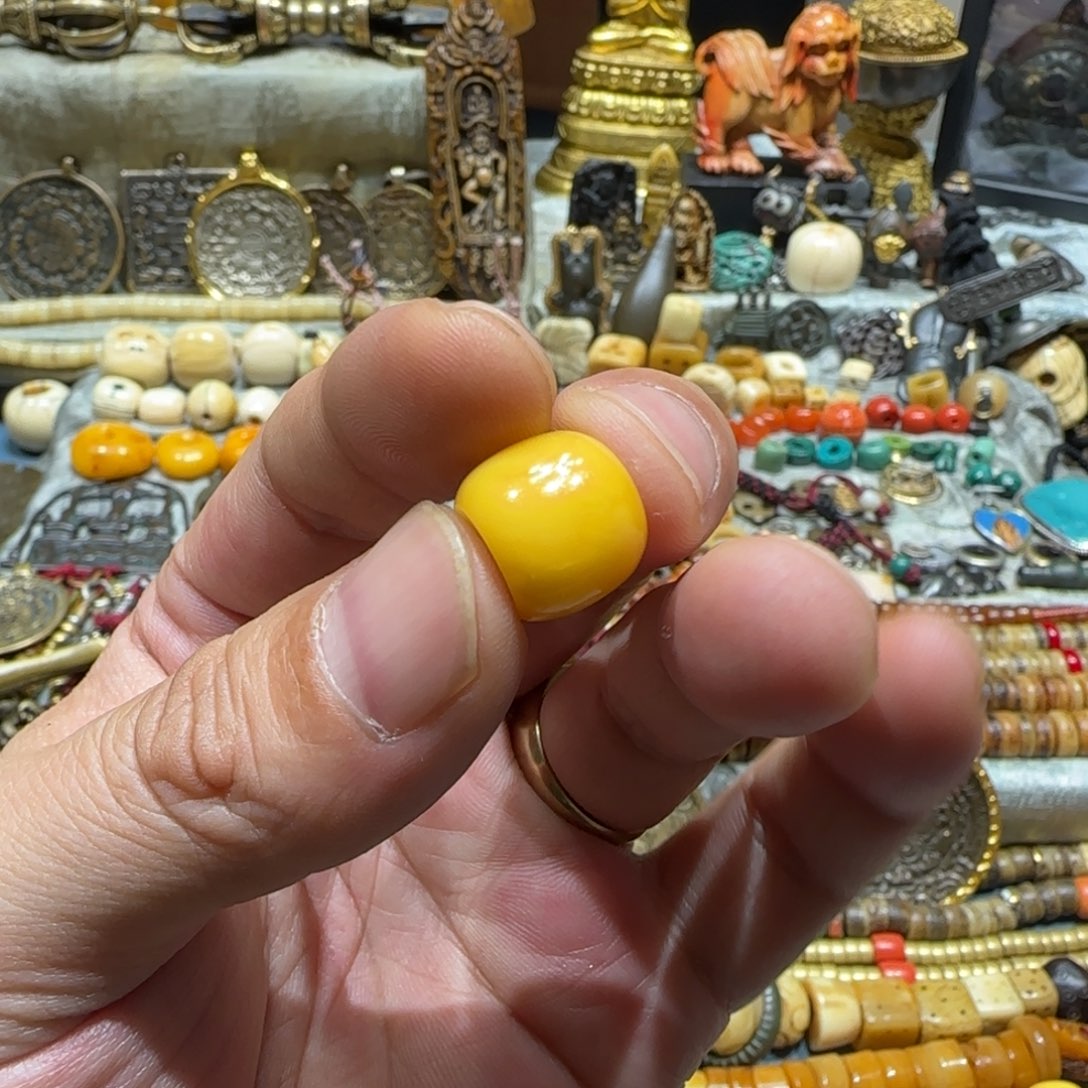 玻璃颈饰单颗密拉珠子随型