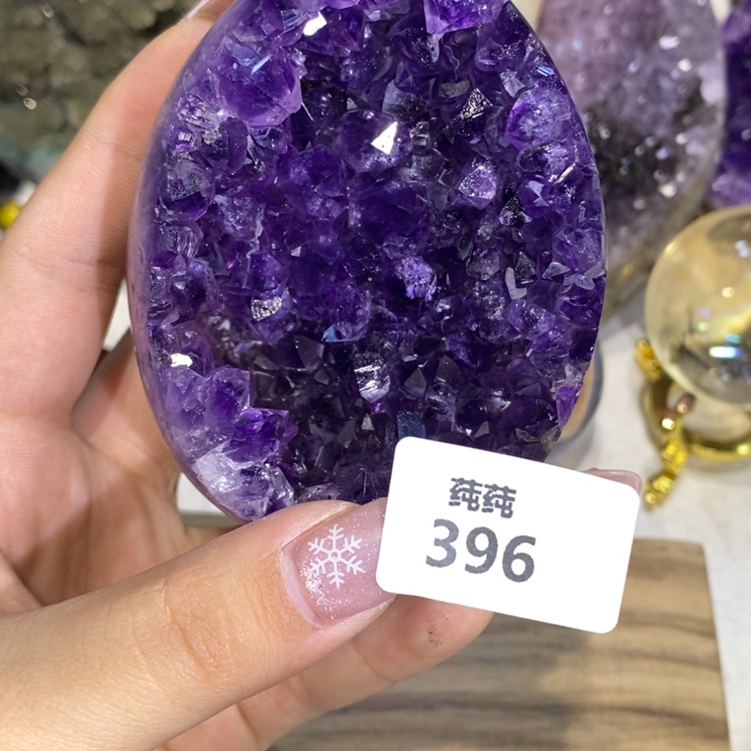 大型摆件（非配饰）未镶嵌紫晶全抛大牙龙蛋