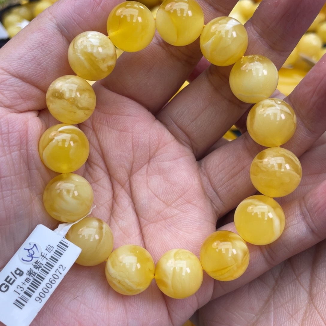 琥珀裸石未镶嵌琥珀蜜蜡13m m