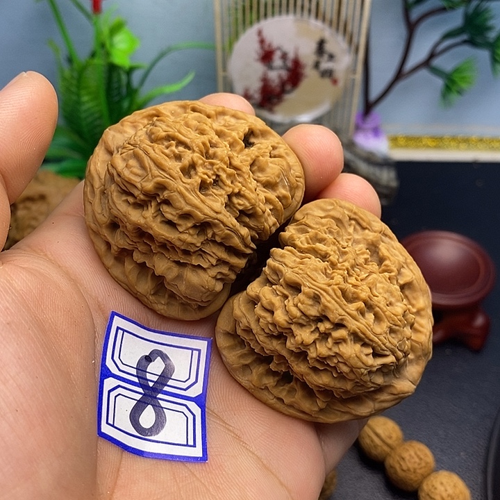文玩核桃把件45三角疆