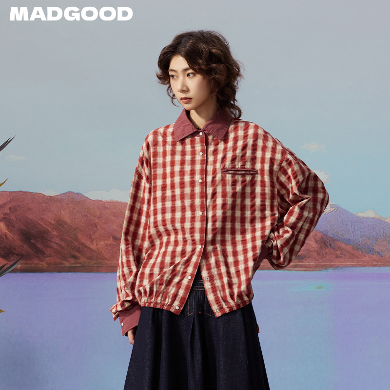 【年终宠粉破价】madgood马得工地日系翻领短款衬衫MDGDCS13204