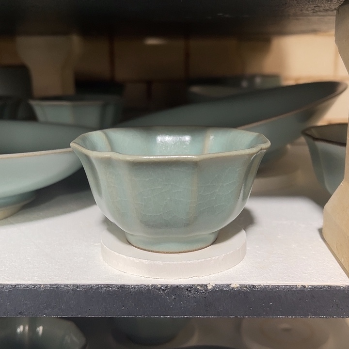 陶摆件宝象杯微瑕