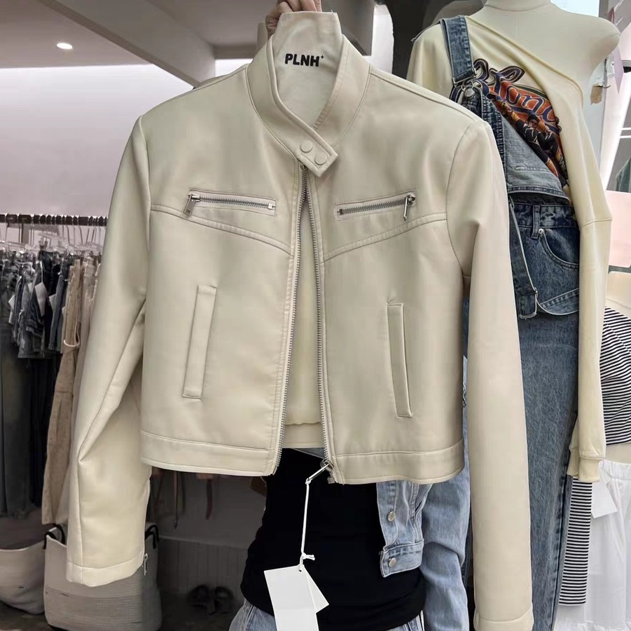 【反骨ZAI】质感超好！拉链短款皮衣#GZ