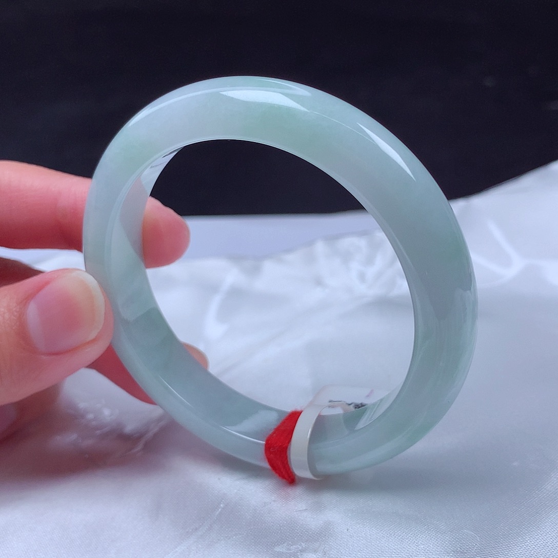 翡翠未镶嵌手镯54贵妃d5416