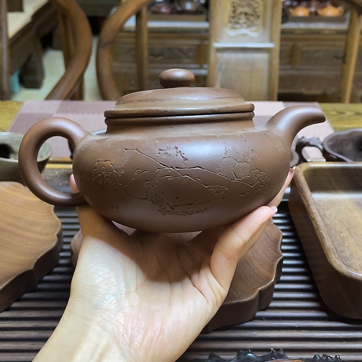 茶壶紫砂全手工打造