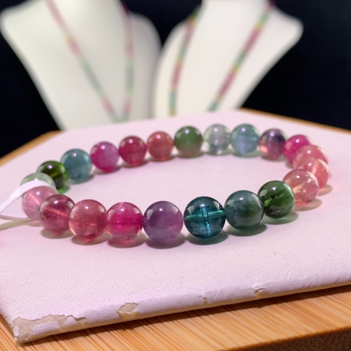 双色碧玺手链未镶嵌